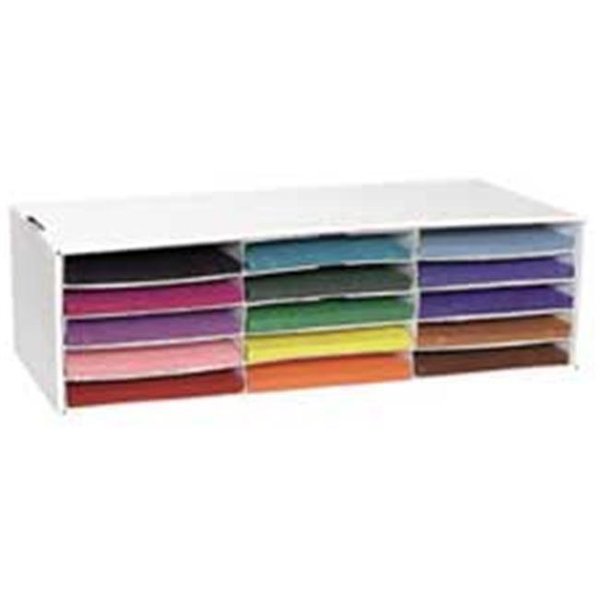 Easy-To-Organize Construction Paper Storage- 15 Slots- 28-.75in.x13-.50in.x8-.50in. EA811620